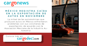 México registra caída en la exportación de autos en noviembre