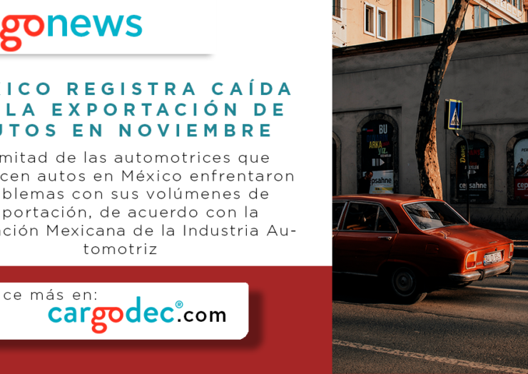 México registra caída en la exportación de autos en noviembre