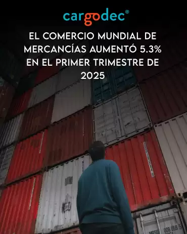 El comercio mundial de mercancías aumentó 5.3% en el primer trimestre de 2025: OMC